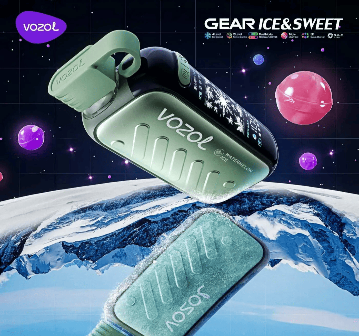 Vozol Gear Ice&Sweet 50k Zge Einweg Vape mit Kontrolle